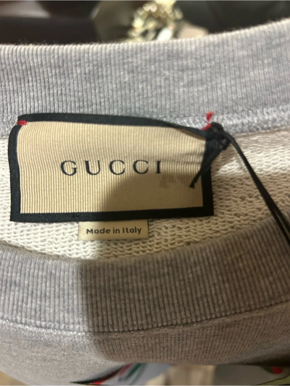Men's Gucci, gray cotton interlocking G sweatshirt size XXXL made in Italy